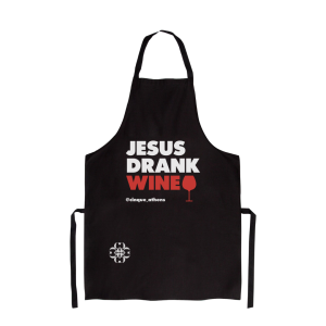 "Jesus Drank Wine" Cooking Apron - Cinque Wine & Deli Athens - Winelover Souvenirs