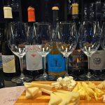 Six Greek wines paired with Greek cheeses during a premium wine tasting at Cinque Wine & Deli