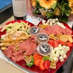 Heart-shaped charcuterie and cheese platter served during the “I Love You Forever” romantic wine tasting at Cinque Wine & Deli