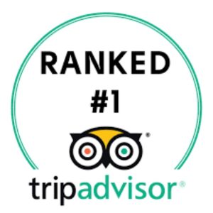 TripAdvisor Ranked #1 badge awarded to Cinque Wine & Deli for top wine bar experience in Athens