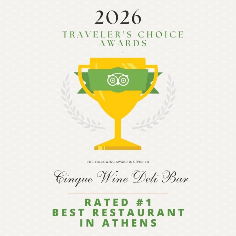 Εικαστικό Tripadvisor Travellers’ Choice 2026 του Cinque από το εταιρικό αρχείο.