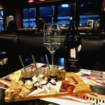 Vegetarian lunch wine pairing with Greek cheese board, olives and Santorini Assyrtiko at Cinque Wine & Deli