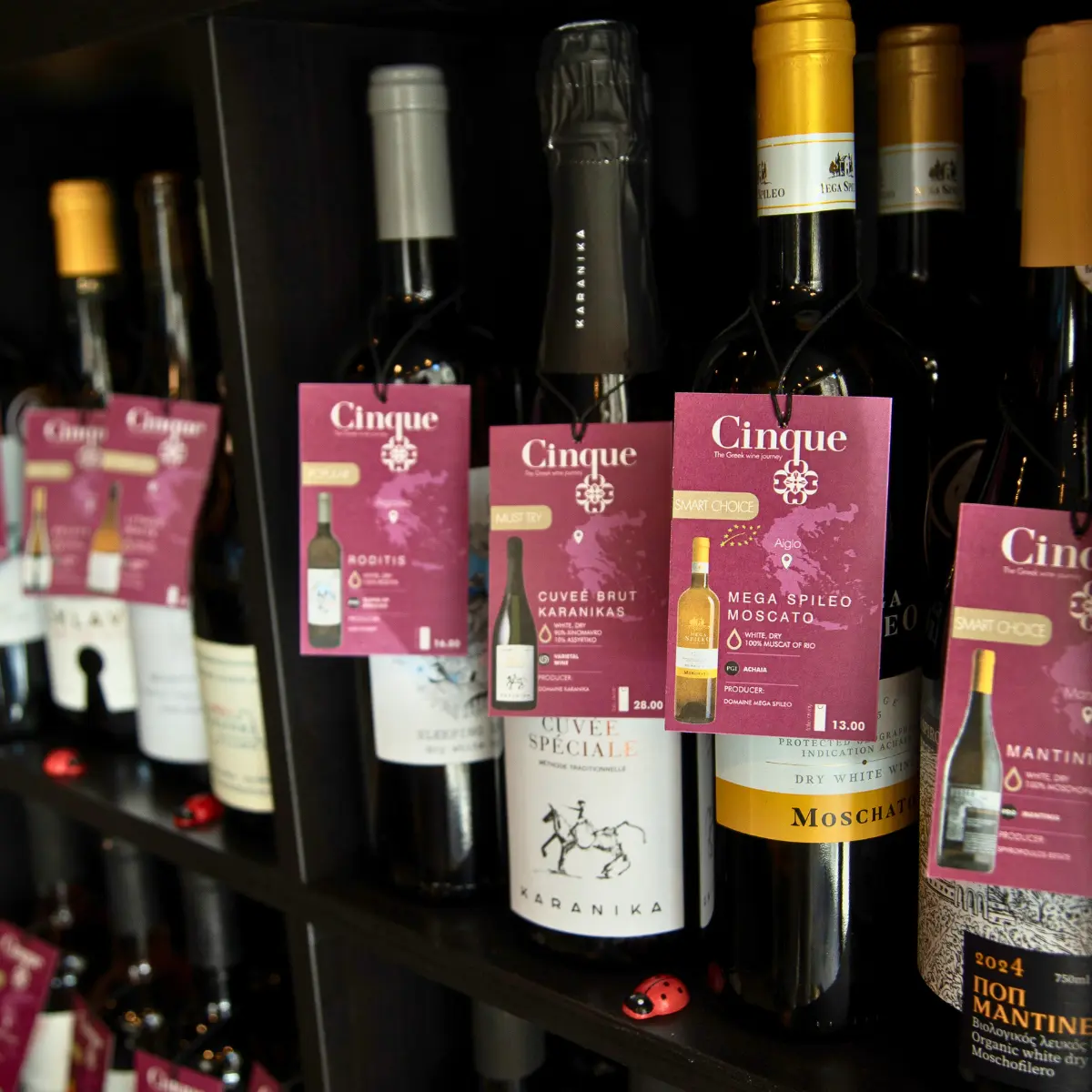 Cinque 2Go wine retail display